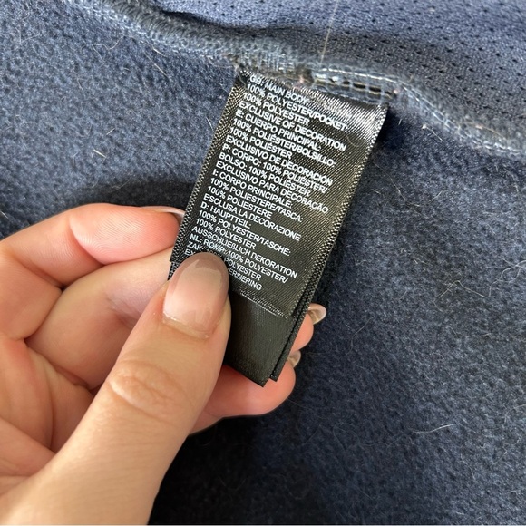 North Face Jacket Apex Windwall Soft Shell Fleece Lined Full Zip Small Navy Blue - Picture 8 of 11